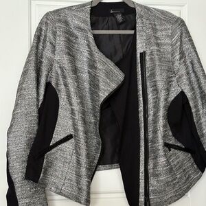 Plus Size Metallic Moto Jacket